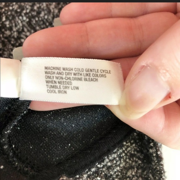 Gap Textured Knit Dress Sz. 0 Black Gray Short Sleeve - Picture 9 of 9